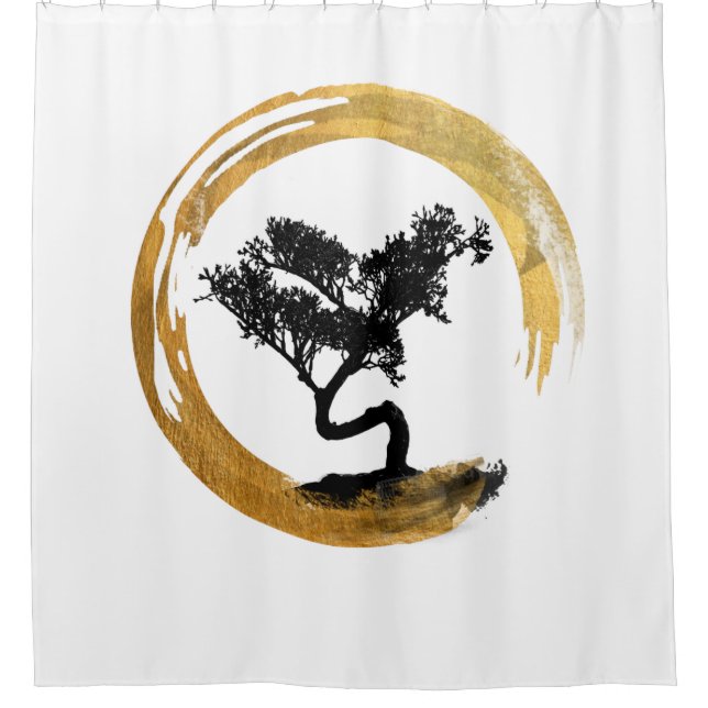 Bonsai Tree. Zen Enso Circl. Feng Shui Calligraphy (Front)