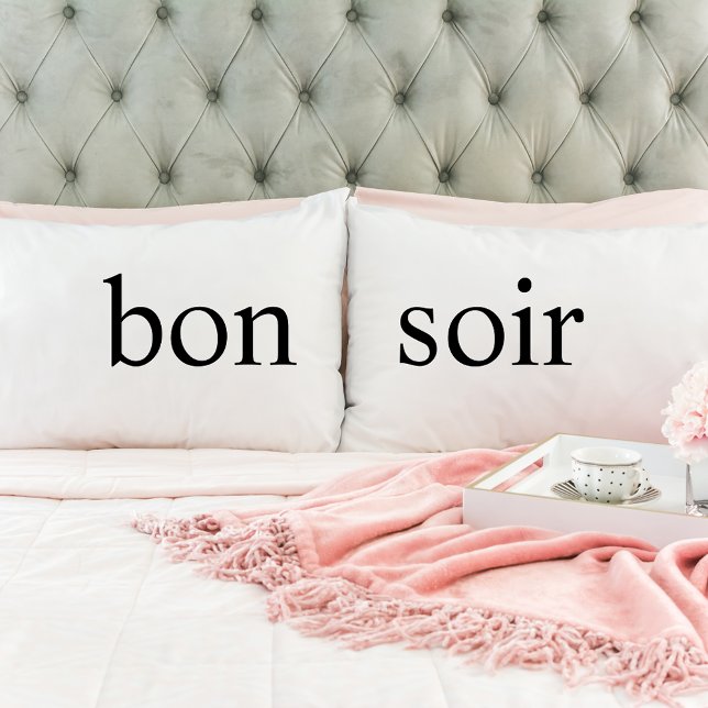 Bonsoir "Good Evening" Pillow Set Pillowcase (Creator Uploaded)