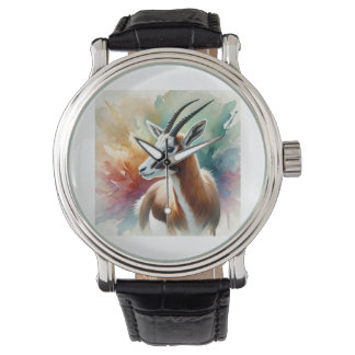 Bontebok in watercolor 220924AREF116 - Watercolor Watch