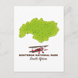 Bontebok National Park South Africa map Postcard
