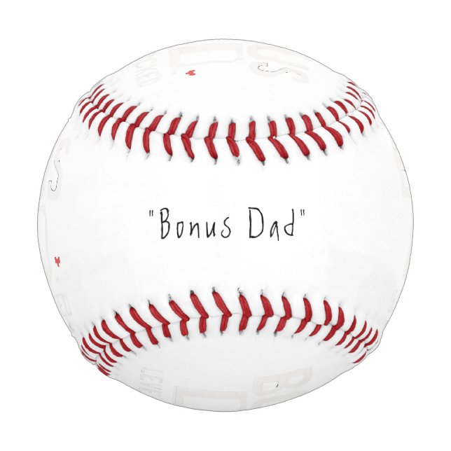 Bonus Dad Baseballs – Heartfelt Memorabilia Gift  (Front)