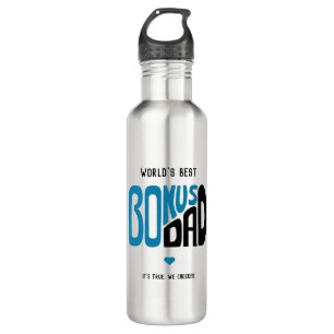 Bonus Dad Blue and Black Text 710 Ml Water Bottle