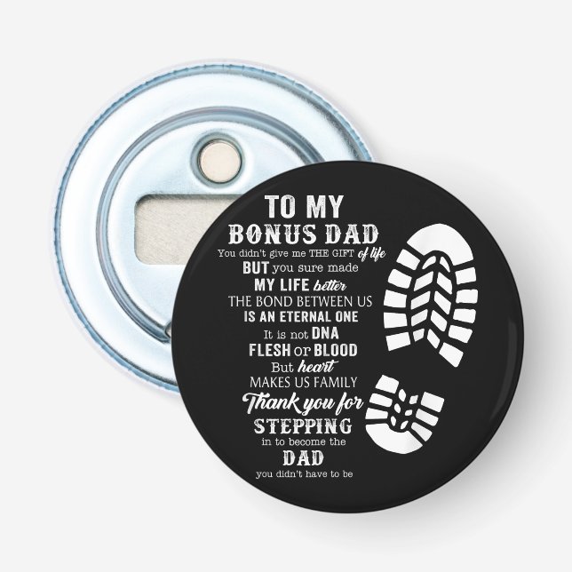 Bonus Dad Fathers Day Gift from Stepdad for Daught Bottle Opener (Front)
