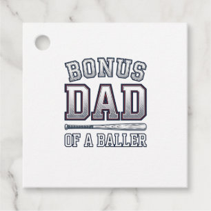 Bonus Dad of a Baller Vintage Sports Shirt Design_ Favour Tags