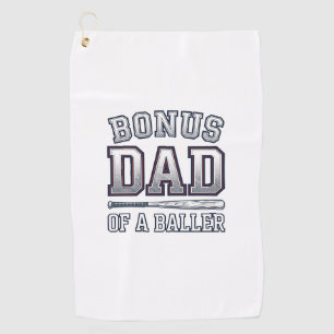 Bonus Dad of a Baller Vintage Sports Shirt Design_ Golf Towel