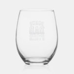 Bonus Dad of a Baller Vintage Sports Shirt Design_ Stemless Wine Glass<br><div class="desc">Bonus Dad of a Baller Vintage Sports Shirt Design_1</div>