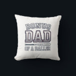 Bonus Dad of a Baller Vintage Sports Shirt Design_ Throw Pillow<br><div class="desc">Bonus Dad of a Baller Vintage Sports Shirt Design_1</div>