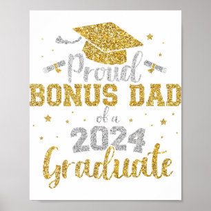 Bonus Dad Of Cl Of 2024 Graduate Senior Graduation Poster
