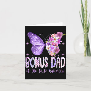 Bonus Dad of The Little Butterfly 1st Birthday Card