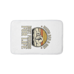 Bonus Dad & Son Best Friends Vintage Shirt Design_ Bath Mat