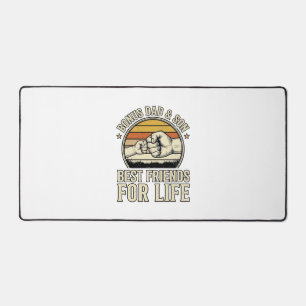 Bonus Dad & Son Best Friends Vintage Shirt Design_ Desk Mat