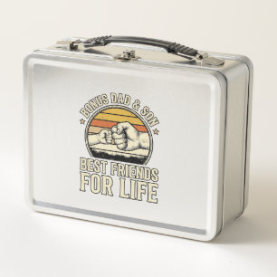 Bonus Dad & Son Best Friends Vintage Shirt Design_ Metal Lunch Box