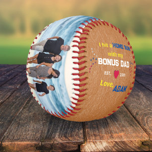 Bonus Dad Stars Father's Day Photo Baseball