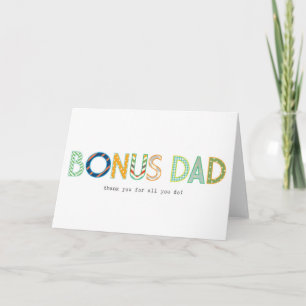 Bonus Dad — Thanks For All You Do Card