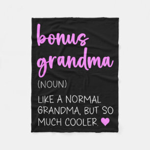 Bonus grandma definition cute mother's day noun fleece blanket