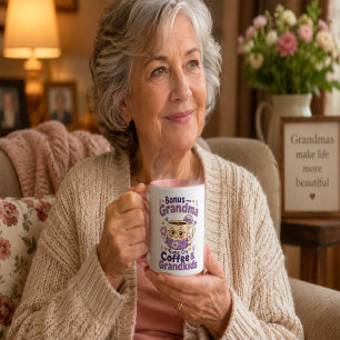 Bonus Grandma Runs On Coffee And Grandkids Funny Mug