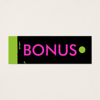 "BONUS" Hang Tag