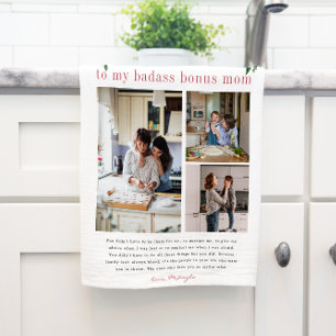 "Bonus Maman" Step Maman   Floral 3 Photo Torchon 