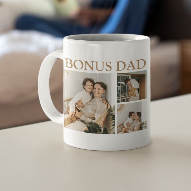Bonus moderne papa | 6 Photo Collage Café Mug (Créateur téléchargé)