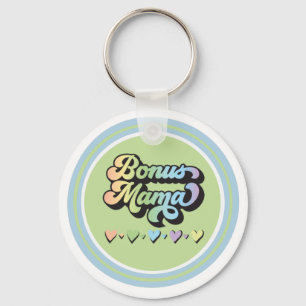 Bonus Mom - Bonus Mama  Classic Round Sticker Keychain