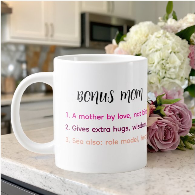 Bonus Mom Definition Quote Large Coffee Mug (Creator Uploaded)