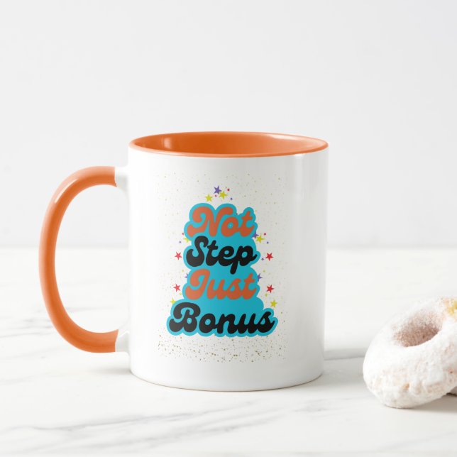 Bonus Mom giftful Design Typography Mug (With Donut)
