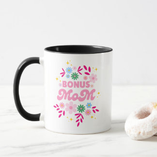 Bonus Mom giftful Design Typography Mug