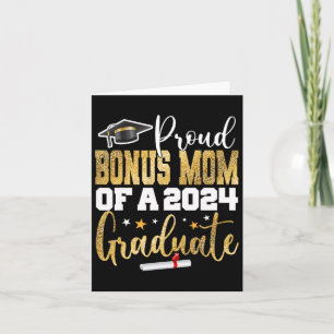 Bonus Mom Of A 2024 Graduate Cl Senior Graduation Card