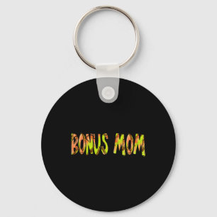 Bonus Mom Of Both Half Sketll Softll Birthday Boy Keychain