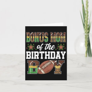 Bonus Mom Of The Birthday Boy Football Player Matc Card