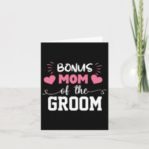 Bonus Mom Of The Groom Cute Stepmom Of Groom Weddi Card