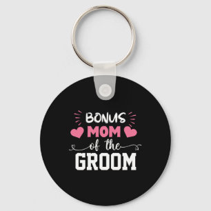 Bonus Mom Of The Groom Cute Stepmom Of Groom Weddi Keychain