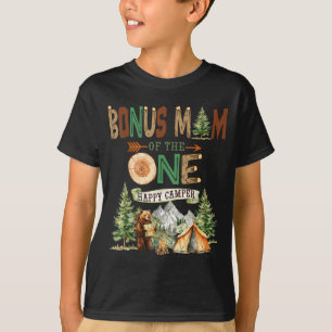 Bonus mom of the one happy camper 1st birthday T-Shirt