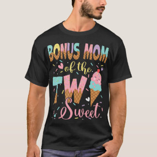 Bonus Mom Of The Two Sweet 2Nd Birthday Girl Ice T-Shirt