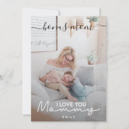 Bonus mom personalize mothers day photo card