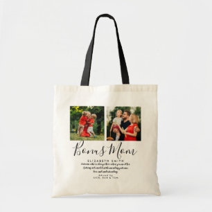 Bonus Mom Stepmom Script Quote Photo Tote Bag