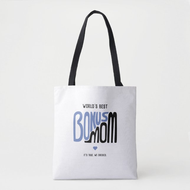 Bonus Mom Type Design Tote Bag (Front)