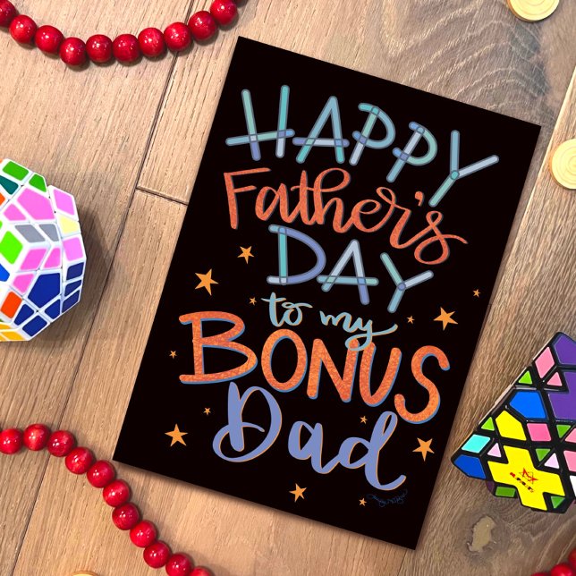 Bonus Papa Fête du Père Carte d’Inspiritisme moder (Créateur téléchargé)
