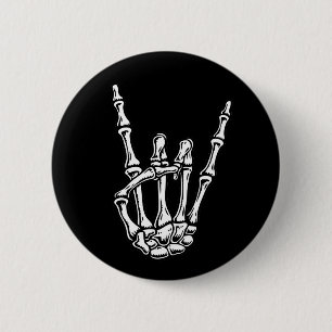 Bony Rock Hand 2 Inch Round Button