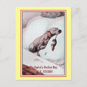 "Bonzo the Dog" in "End of Day" Postcard