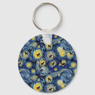 Boo22 Artist Poodle Boho Floral – Colourful Poodle Keychain