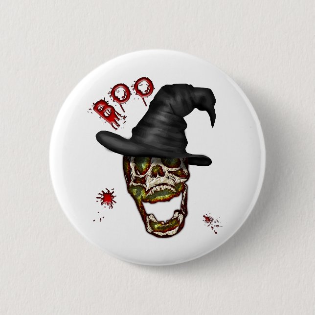 Boo 2 Inch Round Button (Front)