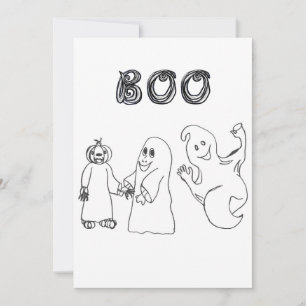 BOO 3 cute ghost trick or treaters Invitation