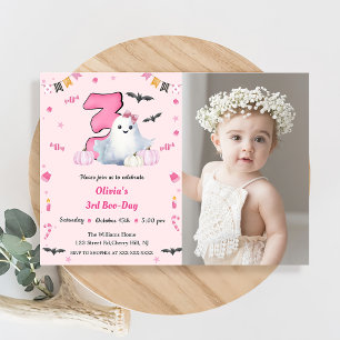 Boo 3rd Birthday Invitation