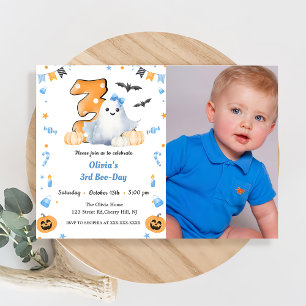 Boo 3rd Birthday Invitation