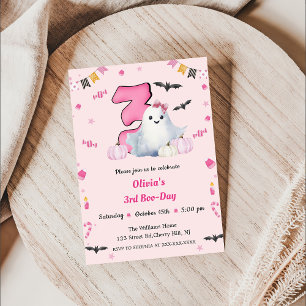 Boo 3rd Birthday Invitation