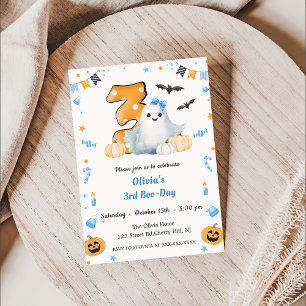 Boo 3rd Birthday Invitation