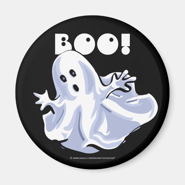 BOO ! Aimant de dessin animé (Devant)