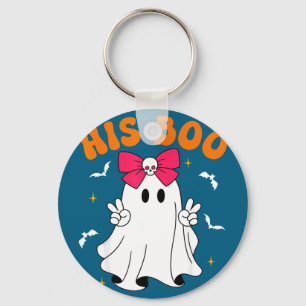 Boo &amp; boo funny matching halloween couples keychain
