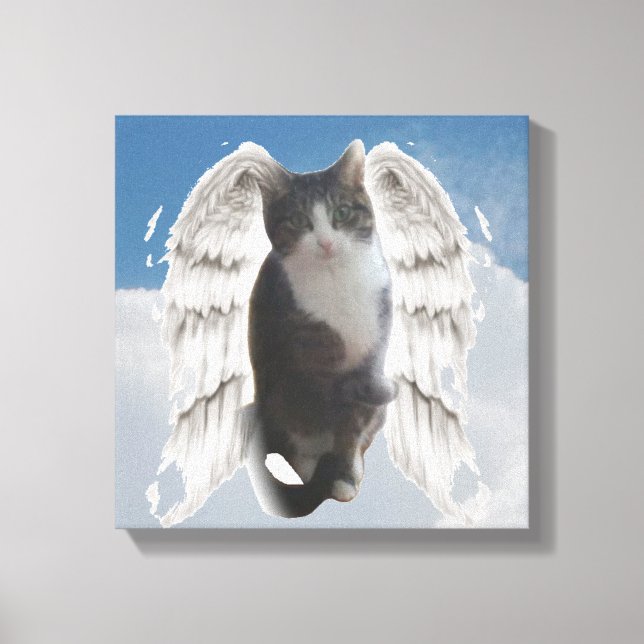 Boo Angel 30 x 30cm Stretched Canvas Print (Front)